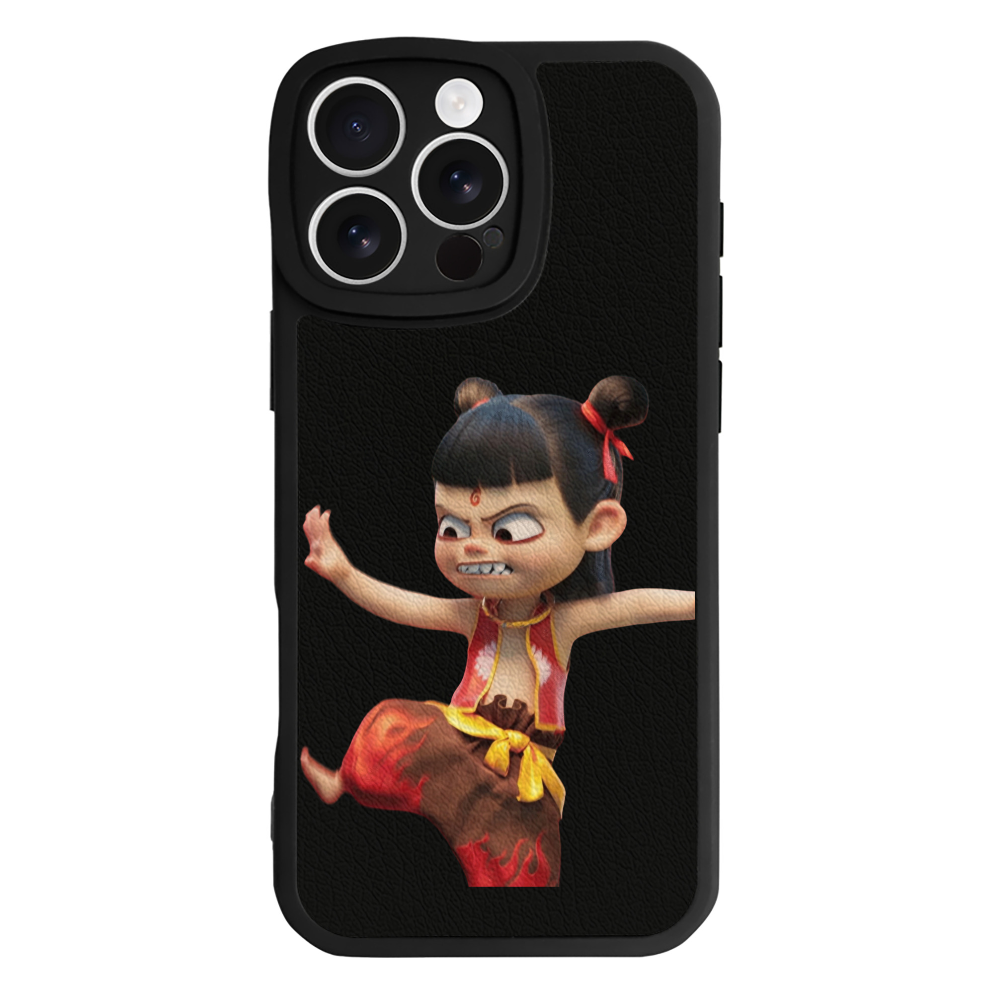 （画像用） Ne Zha 2 ナタ 魔童の大暴れ 【iPhone 16シリーズ対応】シリコンスマホケース（レザー調） 材質：シリコン